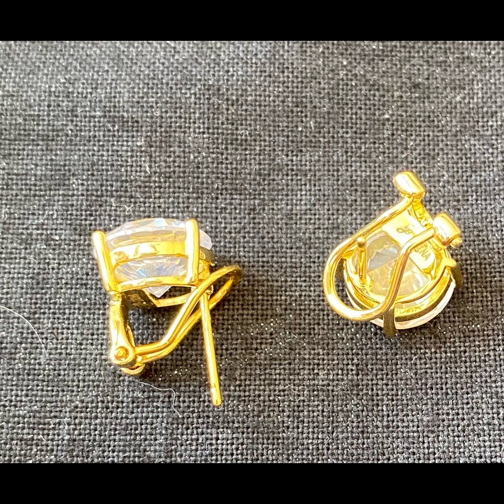 Rhinestone post earrings - Picture 6 of 6